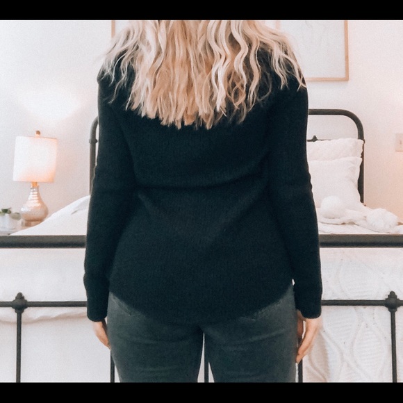 BLACK RIBBED SWEATER - Picture 2 of 2